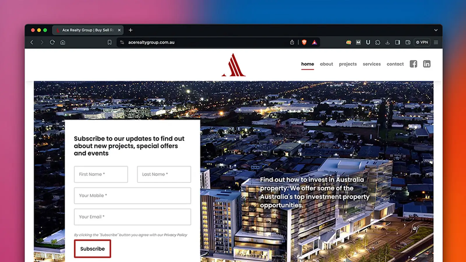 Ace Realty Group Website thumbnail