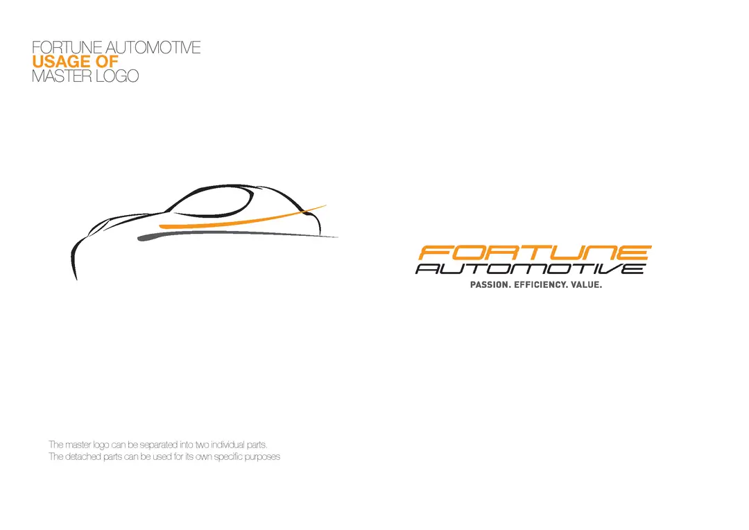 Fortune Automotive business cards with logo