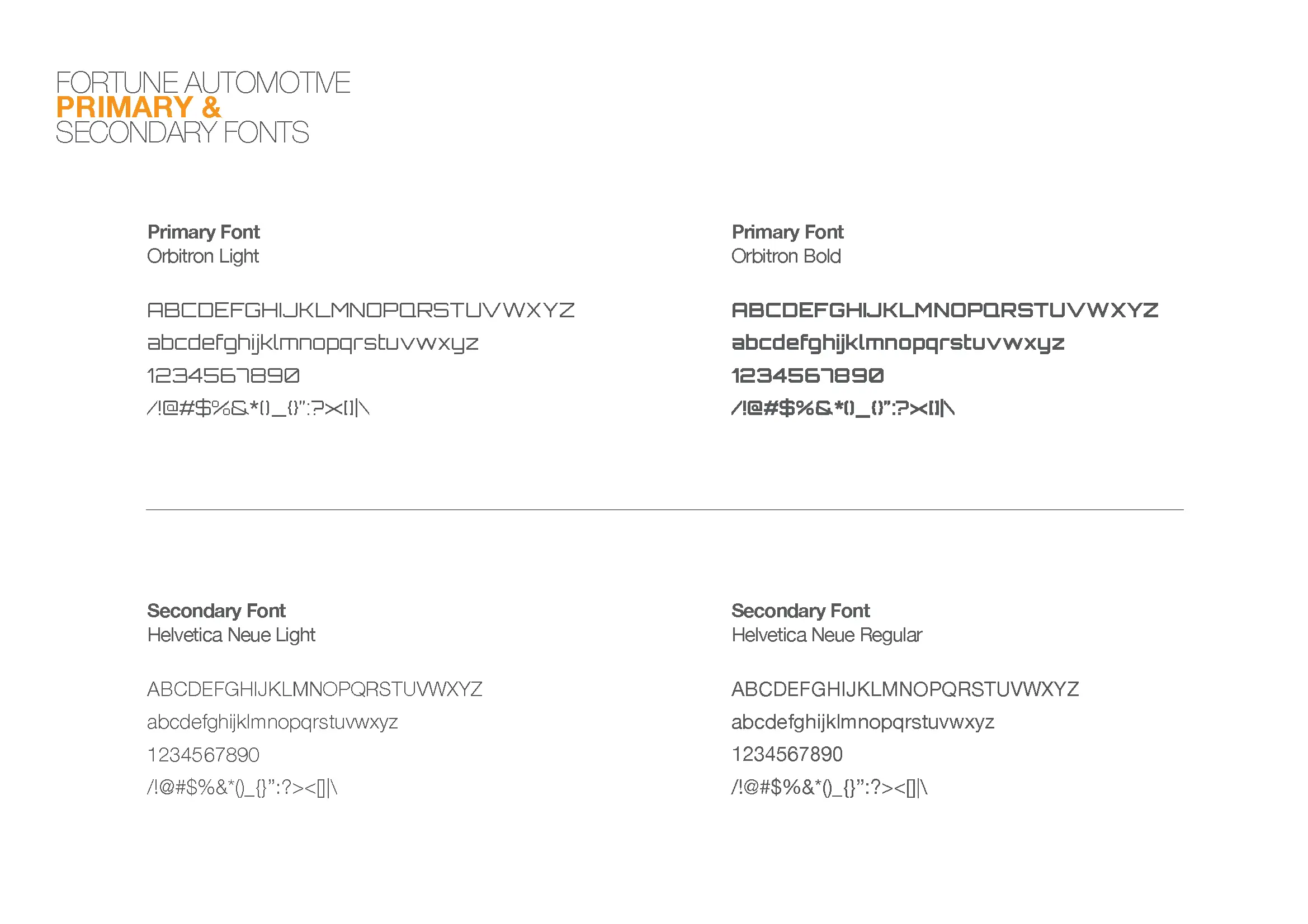 Fortune Automotive promotional materials